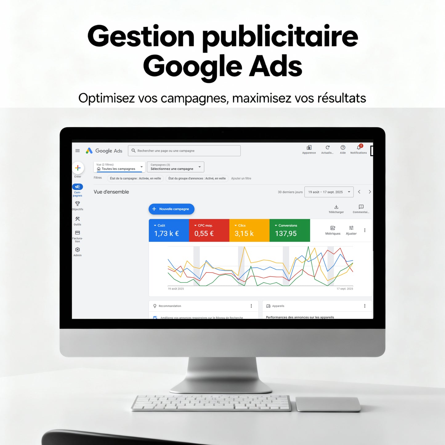 Pack Publicité Google Ads – lancement campagne et gestion optimisée